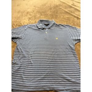 Brooks Brothers Polo Shirt Adult Large Blue Performance‎ Stretch Preppy Mens